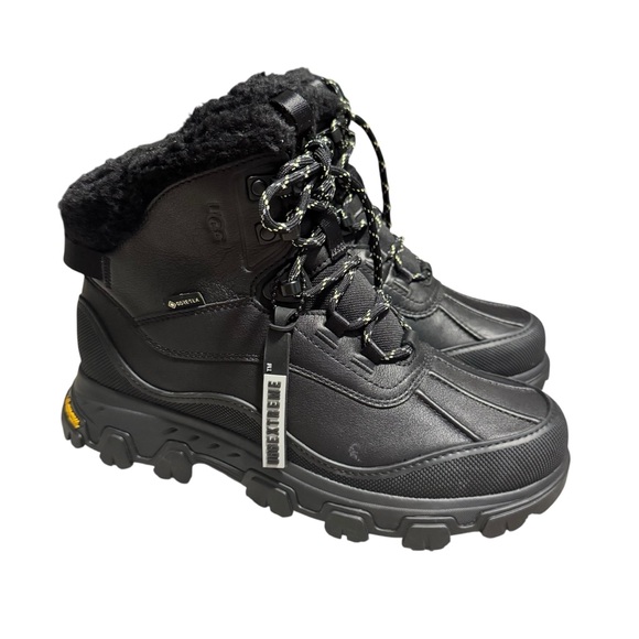 UGG Women's Adirondack Waterproof Insulated‎ Meridian Hiker Boots Black Sz 8 NEW - Picture 1 of 10